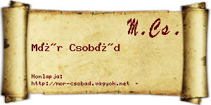 Mór Csobád névjegykártya